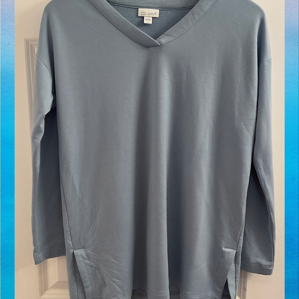 J.Jill Pure Luxe Tencel V-Neck Tunic Top - Size Small